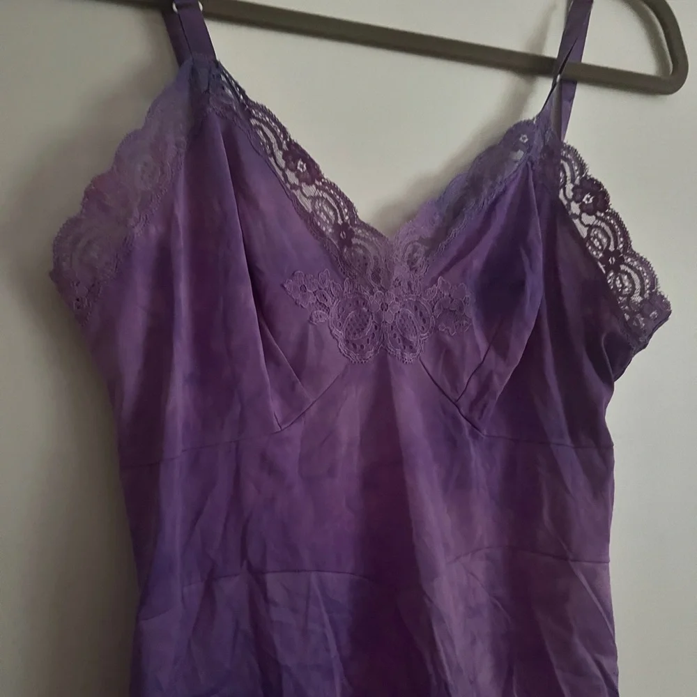Vintage 50s hand-dyed slip dress - Picture 2 of 4